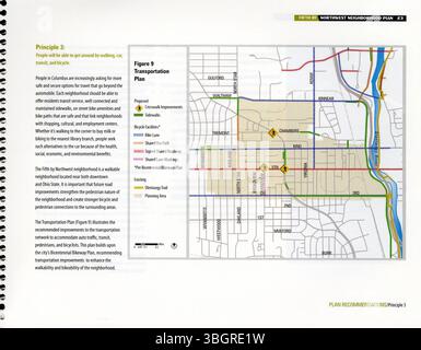 Il Quinto by Northwest Neighborhood Plan, adottato dal Consiglio comunale di Columbus nel 2009, delinea una strategia per lo sviluppo ad alta densità ad uso misto su Fifth Avenue, King Avenue, Grandview Avenue e Third Avenue. Il piano sostiene inoltre l'ampliamento dei centri di occupazione e propone miglioramenti nelle infrastrutture pedonali e ciclabili. Foto Stock