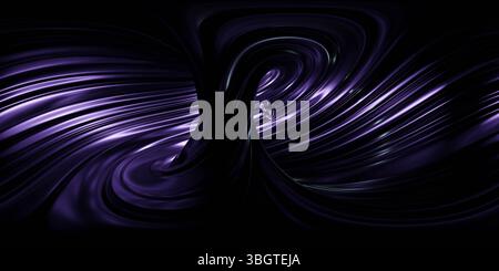 Accattivante immagine vr 360 con design astratto Purple Waves Foto Stock