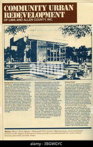 Questa sezione illustra i progetti di sviluppo di successo in Ohio a partire dal 1979, concentrandosi sul ruolo delle organizzazioni nel rinnovamento urbano, nel miglioramento delle infrastrutture e nella crescita economica. La relazione sottolinea l'importanza della collaborazione tra settore pubblico e privato. Foto Stock