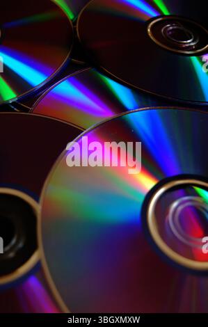 compact disc con effetto riflesso della luce arcobaleno Foto Stock