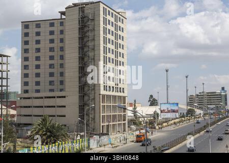 I quartieri di bolo area della città capitale dell Etiopia, Addis Abeba Foto Stock