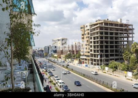 I quartieri di bolo area della città capitale dell Etiopia, Addis Abeba Foto Stock