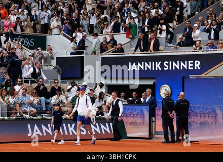Parigi, Francia. 6 giugno 2025. Jannik Sinner (ITA) durante il Roland Garros del 2025. Crediti: Corleve/Alamy Live News Foto Stock
