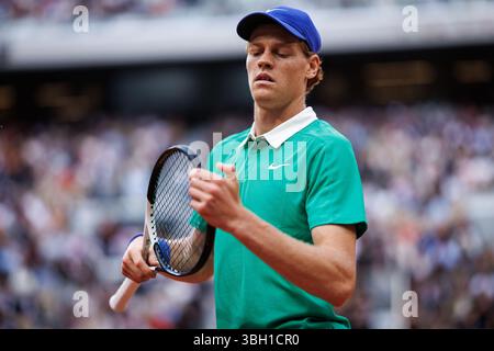 Parigi, Francia. 6 giugno 2025. Jannik Sinner (ITA) durante il Roland Garros del 2025. Crediti: Corleve/Alamy Live News Foto Stock