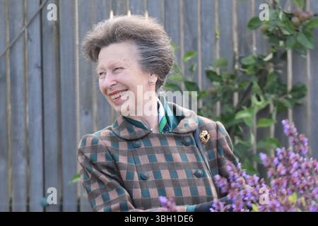 HRH The Princess Royal visita la Caledonian Horticultural Society a Saughton Park, Edimburgo crediti: James Taylor/Alamy Live News Foto Stock