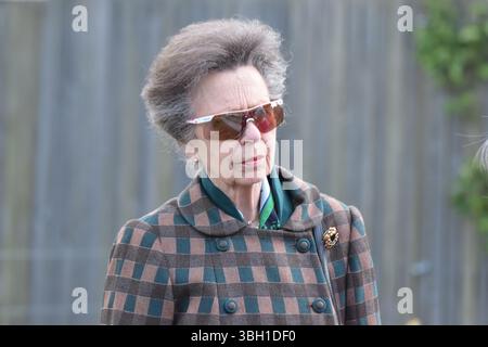 HRH The Princess Royal visita la Caledonian Horticultural Society a Saughton Park, Edimburgo crediti: James Taylor/Alamy Live News Foto Stock