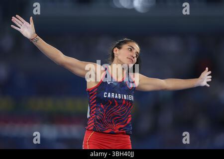 Roma, Italia 6 giugno 2025: Caveau polare femminile, Roberta Bruni (ITA) gareggia durante la Lega dei Diamanti 2025 - Gala d'Oro Pietro Mennea di ​​Athletics Foto Stock