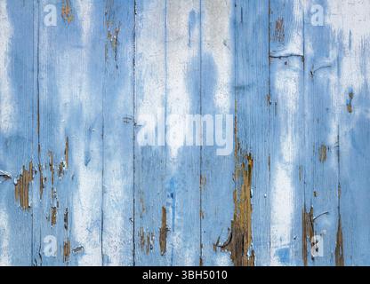 Blu chiaro legno vecchio sfondo tavole Foto Stock