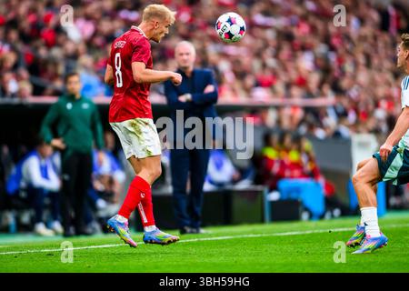 8 (DEN) - Gustav Isaksen. Landskamp: Danmark mod Nordirland - 07.06.2025. Venskabskamp, VM-testkamp København, Danmark. 7 giugno 2025. Regno Unito: Danimarca Foto Stock