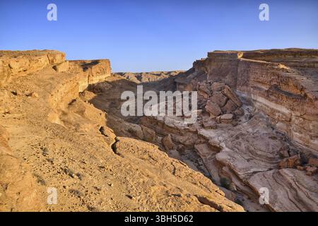 Canyon di Tamerza o di Star Wars, deserto del Sahara, Tunisia, Africa, HDR, Tunisia, Africa Foto Stock