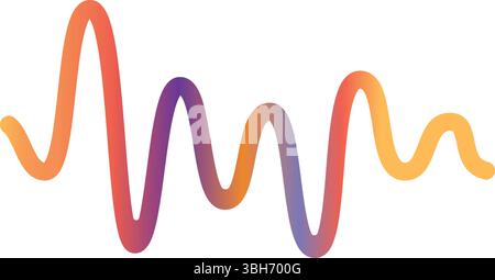 design modello icona logo soundwave illustrazione Illustrazione Vettoriale