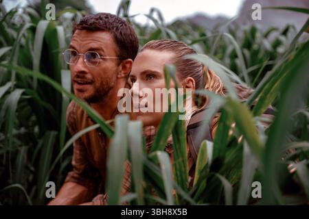 Jurassic World Rebirth è un film di fantascienza statunitense diretto da Gareth Edwards e scritto da David Koepp. È un sequel autonomo di Jurassic World Dominion (2022), il quarto film di Jurassic World e il settimo capitolo complessivo della serie Jurassic Park. Foto Stock