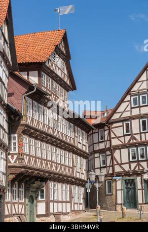 Centro storico di Allendorf con case in legno senza fine, Bad Sooden-Allendorf, Werra-Meissner-Kreis, Assia, Germania, Europa Foto Stock