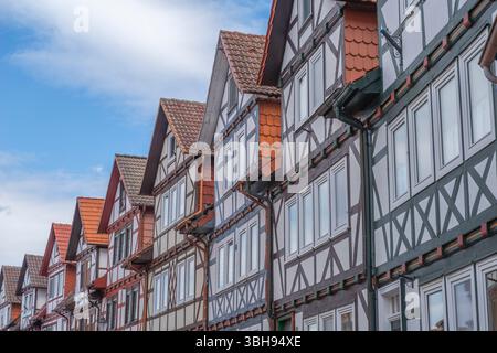 Centro storico di Allendorf con case in legno senza fine, Bad Sooden-Allendorf, Werra-Meissner-Kreis, Assia, Germania, Europa Foto Stock