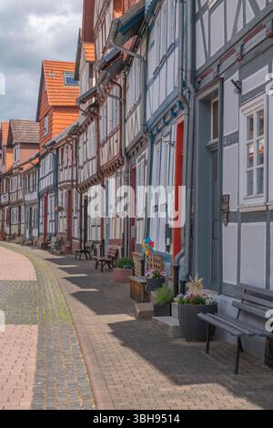 Centro storico di Allendorf con case in legno senza fine, Bad Sooden-Allendorf, Werra-Meissner-Kreis, Assia, Germania, Europa Foto Stock