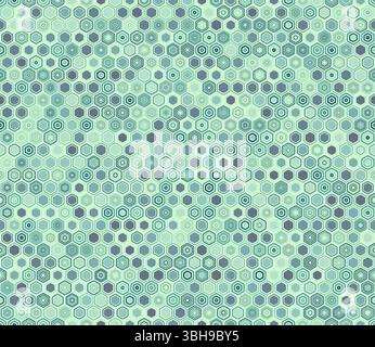 Sfondo geometrico della mesh. Elementi geometrici di vari stili e colori. Profili esagonali. Modello a piastrelle. Sfondo senza interruzioni. Illustrazione Vettoriale