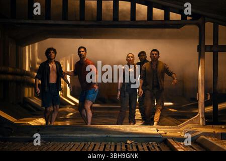 Jurassic World Rebirth è un film di fantascienza statunitense diretto da Gareth Edwards e scritto da David Koepp. È un sequel autonomo di Jurassic World Dominion (2022), il quarto film di Jurassic World e il settimo capitolo complessivo della serie Jurassic Park. Foto Stock