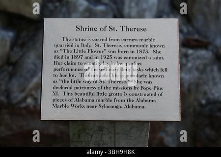 Cullman Alabama USA 17 agosto 2023 editoriale Ave Maria Grotto località turistica Foto Stock