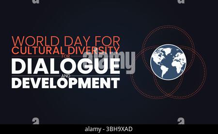 Modello di progettazione della giornata mondiale per la diversità culturale Illustrazione Vettoriale