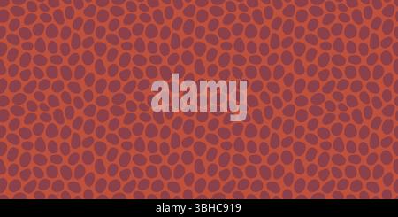 Motivo senza cuciture a macchie irregolari con forme organiche a forma di matita disegnata a mano. Sfondo senza cuciture con macchie di scarabocchi in rosso indiano e. Illustrazione Vettoriale