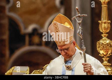 Città del Vaticano. 9 giugno 2025. Papa Leone XIV celebra una messa nella Basilica di San Pietro in occasione del Giubileo della Santa sede. Crediti: Riccardo De Luca - aggiornamento immagini/Alamy Live News Foto Stock