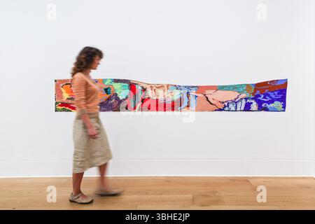 Londra, Regno Unito. 9 giugno 2025. Personale della galleria con Rachel Jones, "Tender Crags", 2022. Rachel Jones: Gated Canyons è l'attesissima mostra dell'acclamata artista Rachel Jones e la prima mostra personale contemporanea nello spazio espositivo principale della Galleria. Date: 10 giugno - 19 ottobre 2025. Crediti: Imageplotter/Alamy Live News Foto Stock