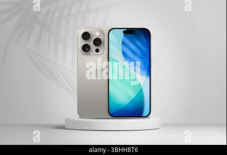 Antalya, Turchia - 10 giugno 2025: Schermo iPhone 16 Pro con il nuovo logo iOS 26, verrà rilasciato il prossimo sistema operativo per gli smartphone Apple Foto Stock