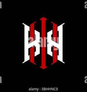 Logo monogramma iniziale con rettangolo geometrico moderno design elegante con sfondo isolato, logo minimalista in stile geometrico. Illustrazione Vettoriale