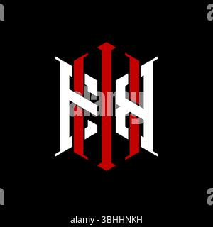 Logo monogramma iniziale con rettangolo geometrico moderno design elegante con sfondo isolato, logo minimalista in stile geometrico. Illustrazione Vettoriale