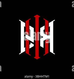 Logo monogramma iniziale con rettangolo geometrico moderno design elegante con sfondo isolato, logo minimalista in stile geometrico. Illustrazione Vettoriale