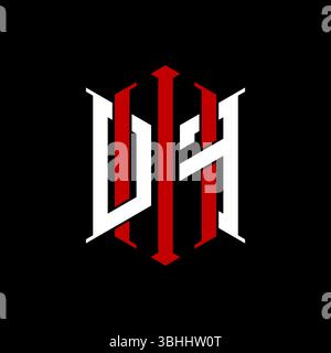 Logo monogramma iniziale con rettangolo geometrico moderno design elegante con sfondo isolato, logo minimalista in stile geometrico. Illustrazione Vettoriale