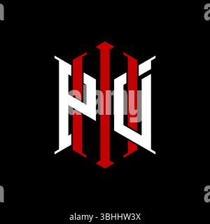 Logo monogramma iniziale con rettangolo geometrico moderno design elegante con sfondo isolato, logo minimalista in stile geometrico. Illustrazione Vettoriale