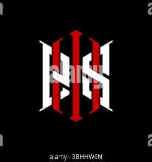 Logo monogramma iniziale con rettangolo geometrico moderno design elegante con sfondo isolato, logo minimalista in stile geometrico. Illustrazione Vettoriale