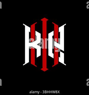 Logo monogramma iniziale con rettangolo geometrico moderno design elegante con sfondo isolato, logo minimalista in stile geometrico. Illustrazione Vettoriale