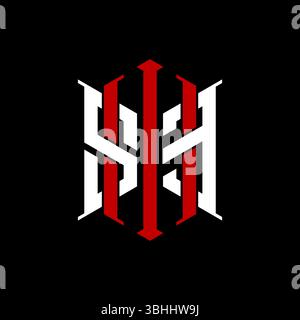 Logo monogramma iniziale con rettangolo geometrico moderno design elegante con sfondo isolato, logo minimalista in stile geometrico. Illustrazione Vettoriale