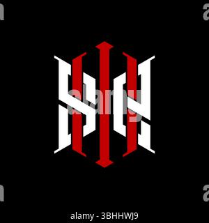 Logo monogramma iniziale con rettangolo geometrico moderno design elegante con sfondo isolato, logo minimalista in stile geometrico. Illustrazione Vettoriale