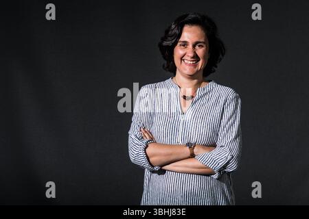 Edimburgo, Scozia. 22 agosto 2018. Kamila Shamsie all'annuale Edinburgh International Book Festival. Foto Stock