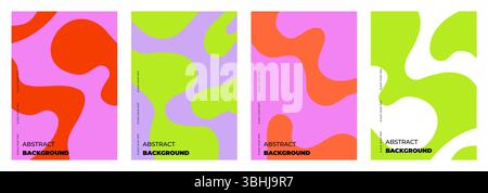 Sfondo geometrico astratto vibrante con linee e forme di colore grassetto. Uno sfondo vivace e astratto caratterizzato da forme colorate con un design audace Illustrazione Vettoriale