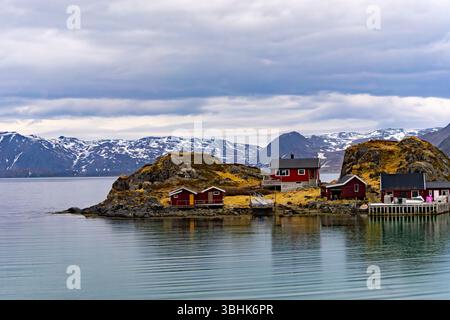 Villaggi di pescatori nella Norvegia settentrionale Foto Stock