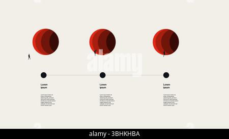 Concetto vettoriale della fase cardine del progetto aziendale. Visualizzazione delle informazioni su fasi e fasi. Illustrazione minima. Illustrazione Vettoriale