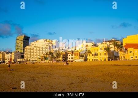 Spiaggia di Las Canteras a Las Palmas, Gran Canaria (Spagna) Foto Stock