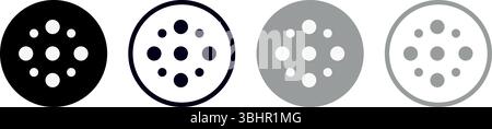 Set di icone rotonde di diverse applicazioni video ai - icone dell'app mobile ai Video Generator, isolate su sfondo trasparente, illustrazione vettoriale. AI Video è un avvento Illustrazione Vettoriale