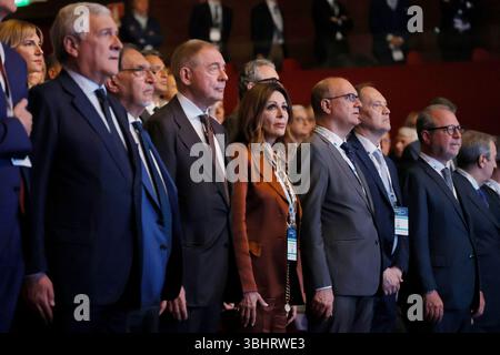 Roma, Italia. 11 giugno 2025. I rappresentanti del governo all'Assemblea annuale di Confcommercio Roma -Italia - Mercoledì 11 giugno 2025 - politica - (foto di Cecilia Fabiano/LaPresse) i rappresentanti del governo all'Assemblea annuale di Confcommercio Roma- Italia - mercoledì 11 giugno 2025 - politica - (foto di Cecilia Fabiano/LaPresse) crediti: LaPresse/Alamy Live News Foto Stock
