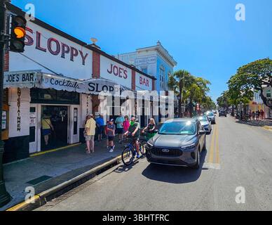 Sloppy Joe's Bar, Key West, Florida. Associato a Ernest Hemmingway. Foto Stock