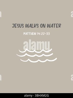 Simboli della linea cristiana poster dello schizzo, religione arte disegnata a mano, decorazione della parete della Bibbia Illustrazione Vettoriale