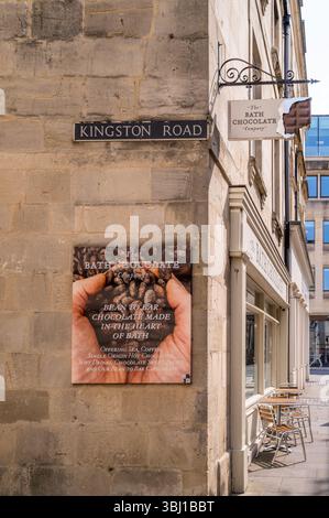 Negozio di cioccolato all'angolo di Kingston Road, Bath Somerset Foto Stock