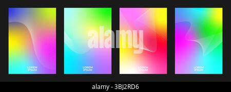 set di modelli di progettazione della copertina. Illustrazione vettoriale Illustrazione Vettoriale