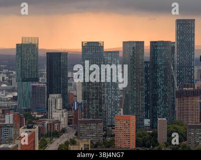 Sviluppo di Deansgate Square a Manchester Foto Stock