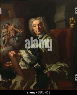 Autoritratto, c1715-1720. Si trova nella Collezione del Museo di Capodimonte, Napoli. Foto Stock