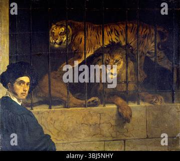 Autoritratto con Tiger e Lion, 1831. Si trova nella Collezione del Museo Poldi Pezzoli di Milano. Foto Stock